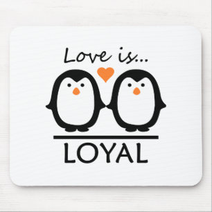 Alfombrilla De Ratón Amor pingüino