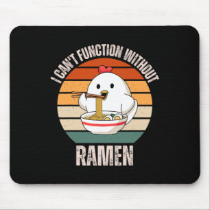 Alfombrilla De Ratón Amor por el ramen de pollo vintage sin el cual no