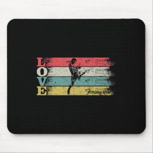 Alfombrilla De Ratón Amor Retro Vintage Mma Kickboxing Muay Thai Siluet