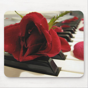 Alfombrilla De Ratón Amor romántico del rosa rojo
