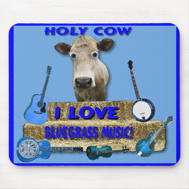 ALFOMBRILLA DE RATÓN AMOR SANTO BLUEGRASS-MOUSEPAD DE COW-I (Frente)