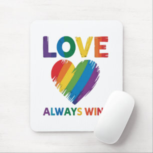 Alfombrilla De Ratón Amor Siempre Gana LGBT