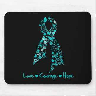 Alfombrilla De Ratón Amor Valor Esperanza Mariposa - Cáncer de ovario