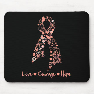 Alfombrilla De Ratón Amor Valor Esperanza Mariposa - Cáncer Uterino