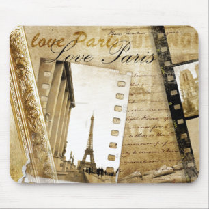 Alfombrilla De Ratón Amor vintage Paris Mouse Pad