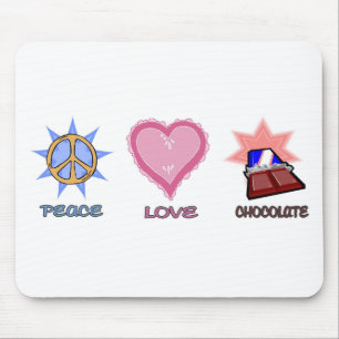 Alfombrilla De Ratón Amor y chocolate de la paz