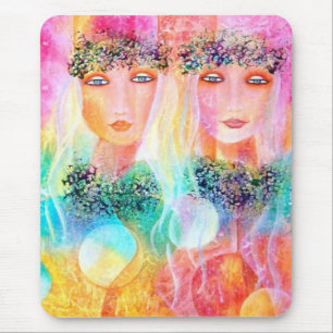 Alfombrilla De Ratón Amor y hawaiana Mousepad