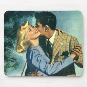 Alfombrilla De Ratón Amor y romance vintage, baile de Navidad