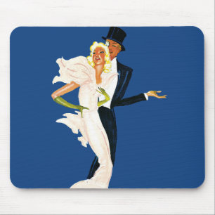 Alfombrilla De Ratón Amor y romance vintage, pareja Boda moderna