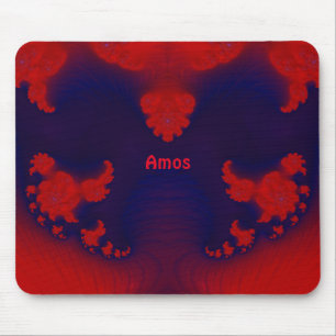Alfombrilla De Ratón AMOS ~ Almohadilla de ratón roja y azul