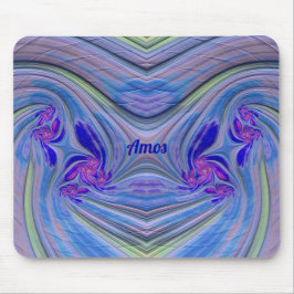 Alfombrilla De Ratón AMOS ~ Zany Purple, Blue, Green y Pink Mouse Pad
