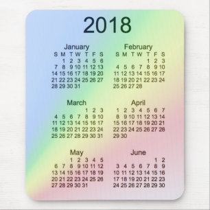 Alfombrilla De Ratón Ampliación de foto 2018 del arco iris calendario