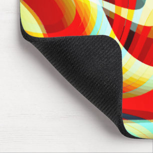 Alfombrilla De Ratón Ampliación de los trazos rojos curvados que se sup