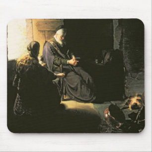 Alfombrilla De Ratón Ana y el Tobit ciego, c.1630 (aceite en el panel)