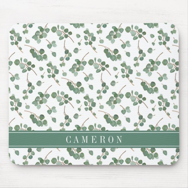 Alfombrilla De Ratón Añada su dólar de plata del eucalipto conocido del (Frente)