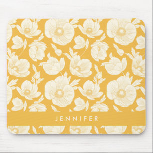 Alfombrilla De Ratón Añada su estampado de plores el   de oro conocido