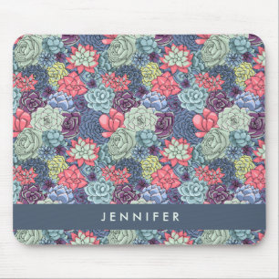 Alfombrilla De Ratón Añada su modelo suculento el   colorido conocido