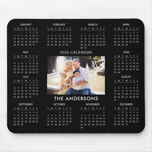 Alfombrilla De Ratón Añadir su propio calendario de fotos familiares 20 (Frente)
