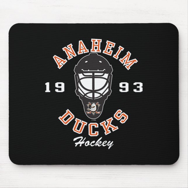 Alfombrilla De Ratón Anaheim Ducks Hockey Mask Black Officially License (Frente)