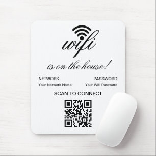 Alfombrilla De Ratón Análisis de Internet Wifi de código QR personaliza