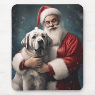 Alfombrilla De Ratón Anatolian Shepherd con Navidades de Santa Claus
