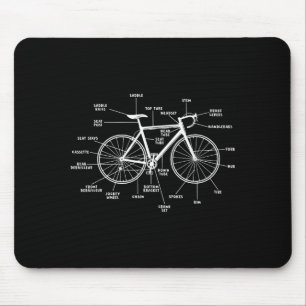 Alfombrilla De Ratón Anatomía de bicicleta- partes divertidas de bicicl