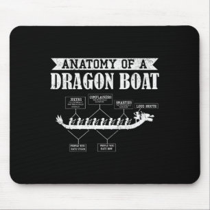 Alfombrilla De Ratón Anatomía de las carreras de barcos dragón entusias
