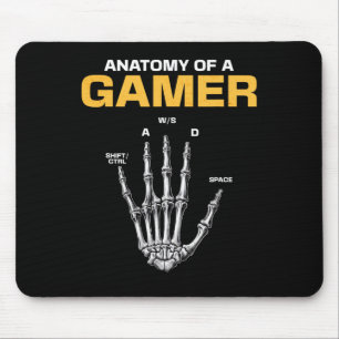 Alfombrilla De Ratón Anatomía De Un Gamer Skeleton Hand Funny Video Gam
