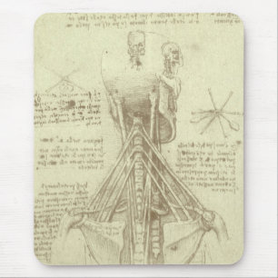 Alfombrilla De Ratón Anatomía Humana Columna Vertebral por Leonardo da 