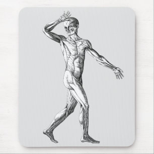 Alfombrilla De Ratón Anatomía humana vintage, músculos del cuerpo mascu
