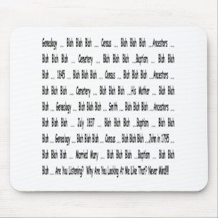 Alfombrilla De Ratón Ancestry Blah Blah Blah Blah Mousepad