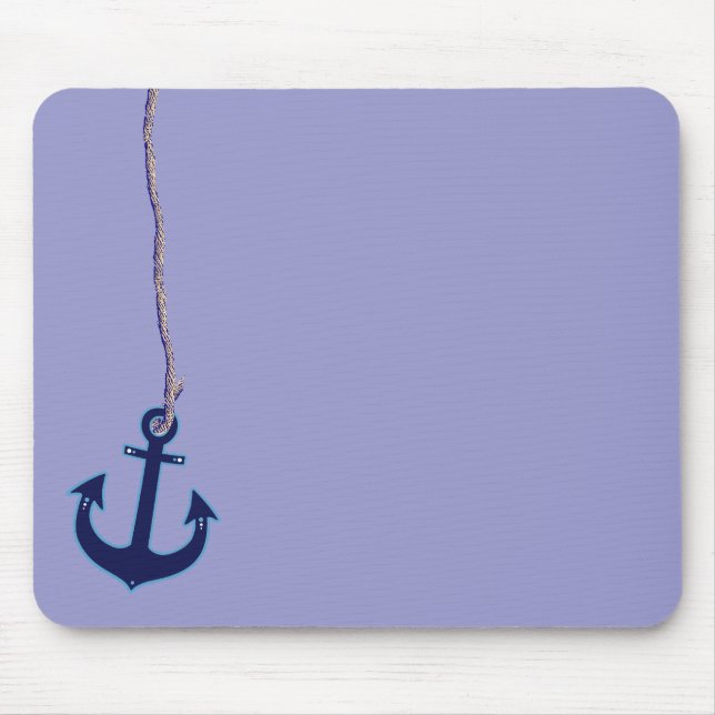 Alfombrilla De Ratón ancla azul marino (Frente)