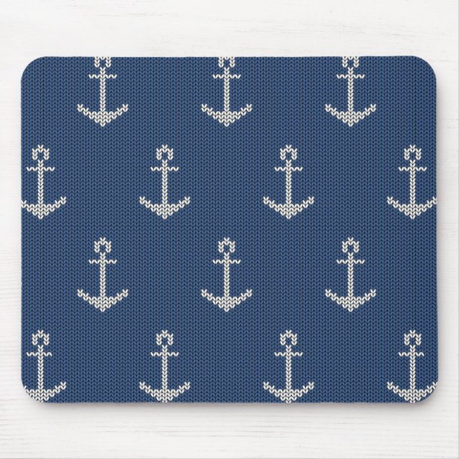 Alfombrilla De Ratón Ancla de mar de punto (Frente)