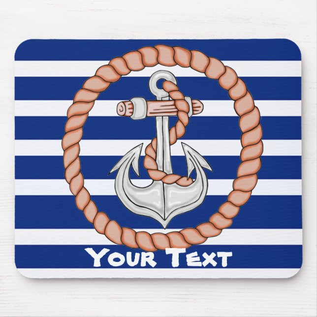 Alfombrilla De Ratón Anclaje náutico personalizado 1 almohadilla del ra (Frente)