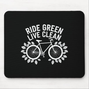 Alfombrilla De Ratón Andar verde vivir limpio bicicleta amante de la na