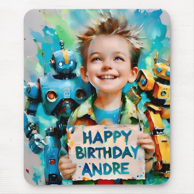 Alfombrilla De Ratón ANDRE ~ Toy Robots ~ Mousepad (Frente)