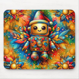 Alfombrilla De Ratón ANDREW ~ Zany ROBOT Navidades