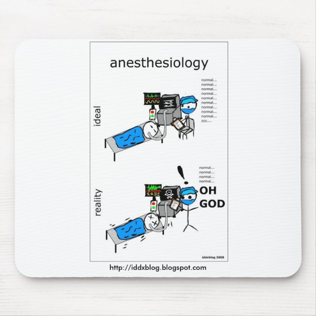 Alfombrilla De Ratón Anesthesiology Mousepad cómico (Frente)