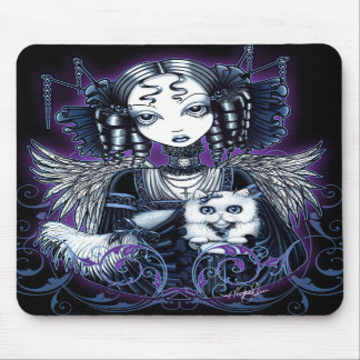 Alfombrilla De Ratón Ángel blanco Mousepad del gato persa de Elizabeth