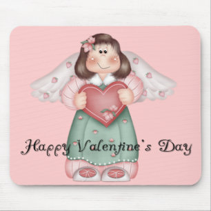 Alfombrilla De Ratón Angel Chica con corazón - HVD Mousepad
