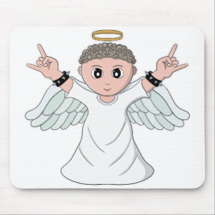 Alfombrilla De Ratón Angel de amor a la música fuerte