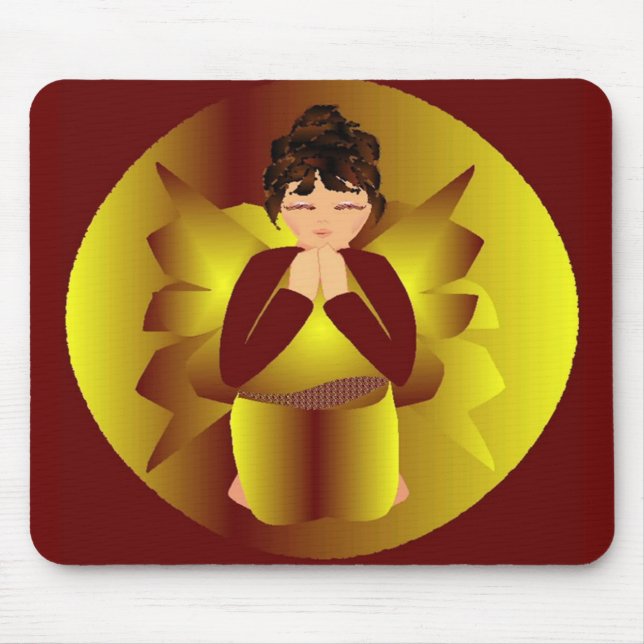 Alfombrilla De Ratón Ángel de oro Mousepad (Frente)