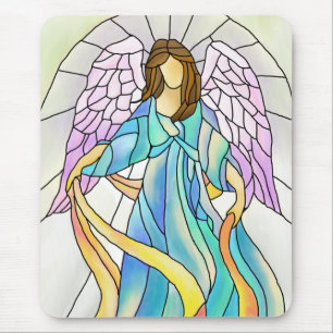 Alfombrilla De Ratón Ángel del vitral
