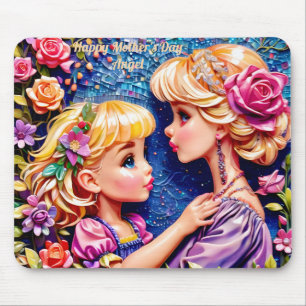 Alfombrilla De Ratón ANGEL ~ DÍA DE LA MADRE ~ Madre e hija ~