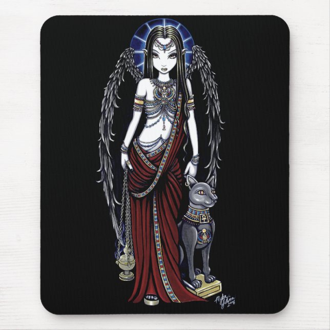 Alfombrilla De Ratón Ángel egipcio Bastet Mousepad de Nefertari (Frente)