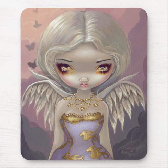 Alfombrilla De Ratón "Ángel en la lila" Mousepad (Frente)