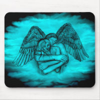 Ángel Eros en el amor, diseño negro y verde