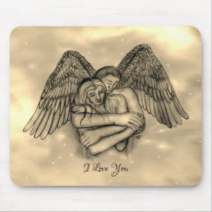 Alfombrilla De Ratón Angel Eros en el amor, te amo