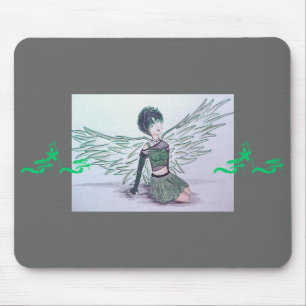 Alfombrilla De Ratón "Ángel imperfecto" Mousepad (verde)