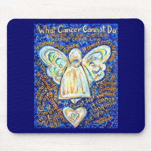 Alfombrilla De Ratón Ángel Mousepad con cáncer de azul y oro